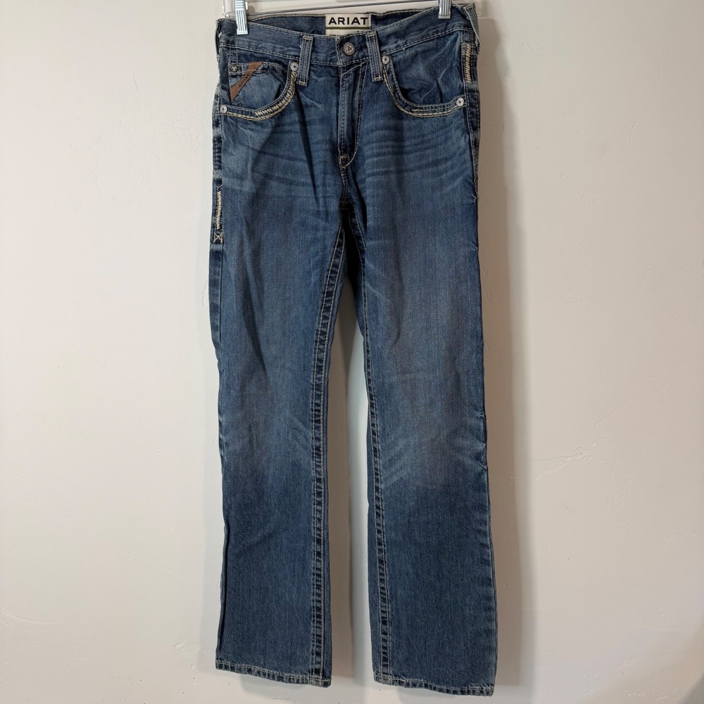 Ariat Mens M5 Slim Gambler Stackable Straight Leg Jeans 29 x 34 Blue